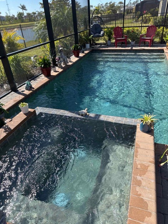 Barbara Brand's pool, maintained by Black Flag Pools