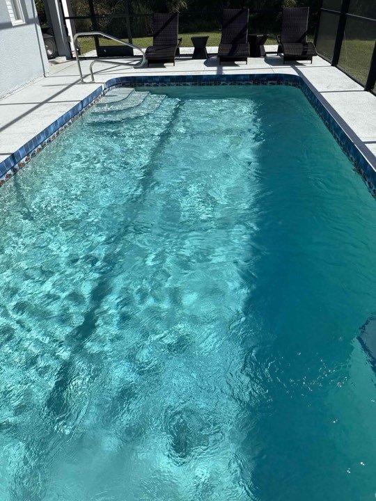 Lisa Guerreiro's pool, maintained by Black Flag Pools