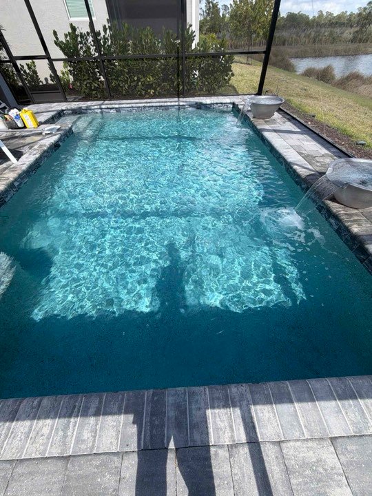 Todd Larson's pool, maintained by Black Flag Pools